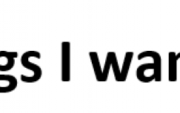 Things I want