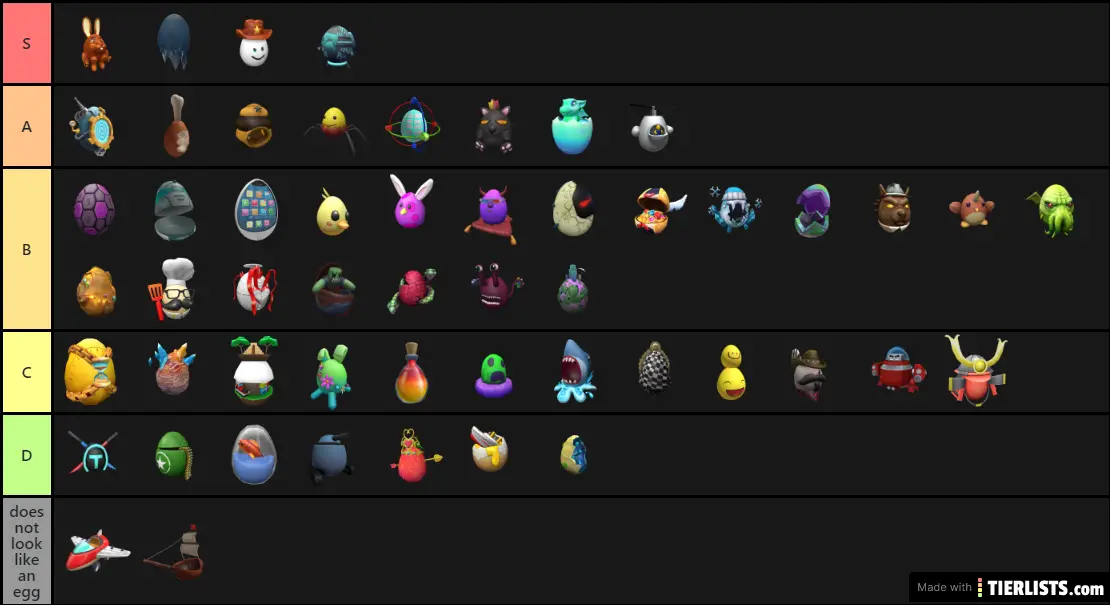 2020 egg hunt list