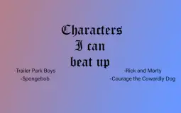 Characters I can beat up