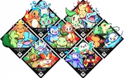 Pokemon starters+Evos