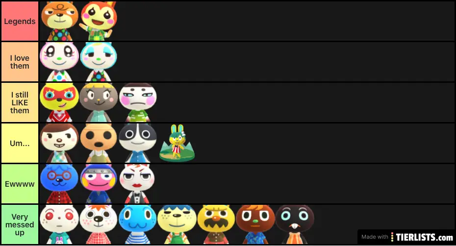 ACNH bunny villagers tier list