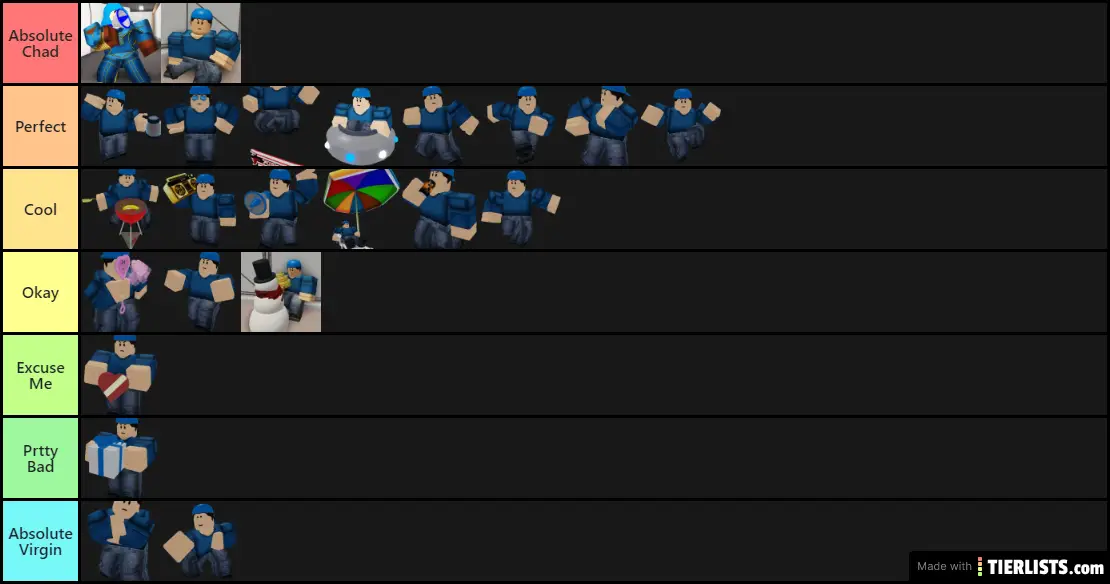 Arsenal Emote Tierlist Example