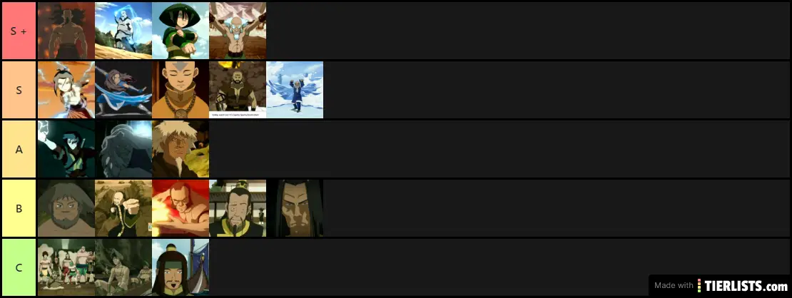 Atla Bender tier list