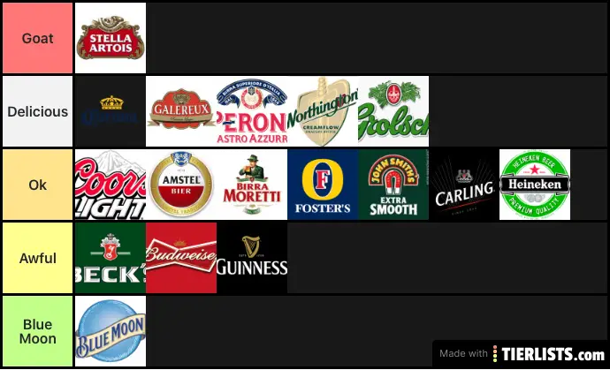 Beer list