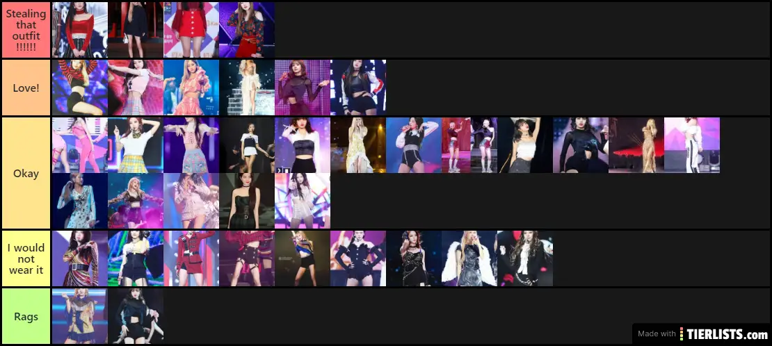 blackpink stage outfits