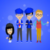 Blue Cartoon Guy Avatar