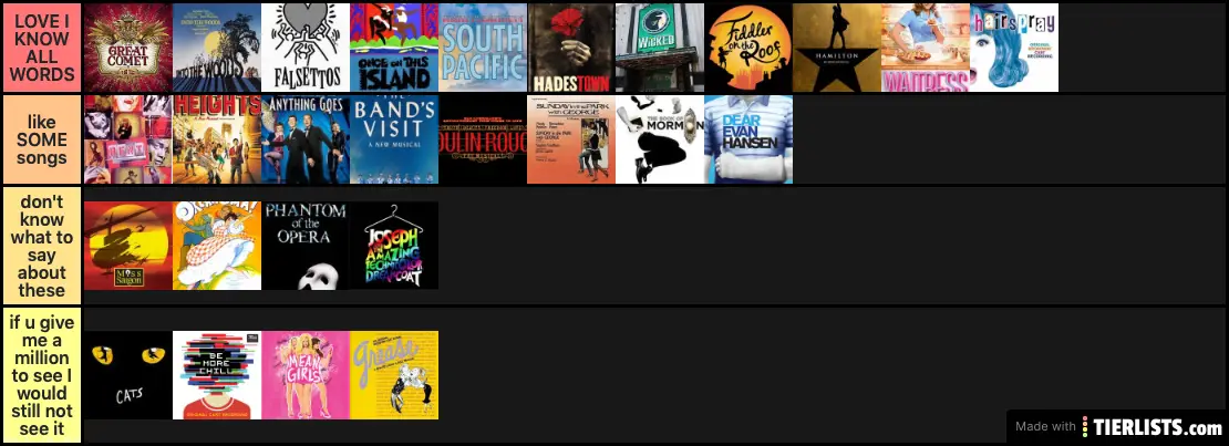 broadway tier list