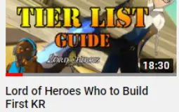 Lord of Heroes Early Game Global Tier List