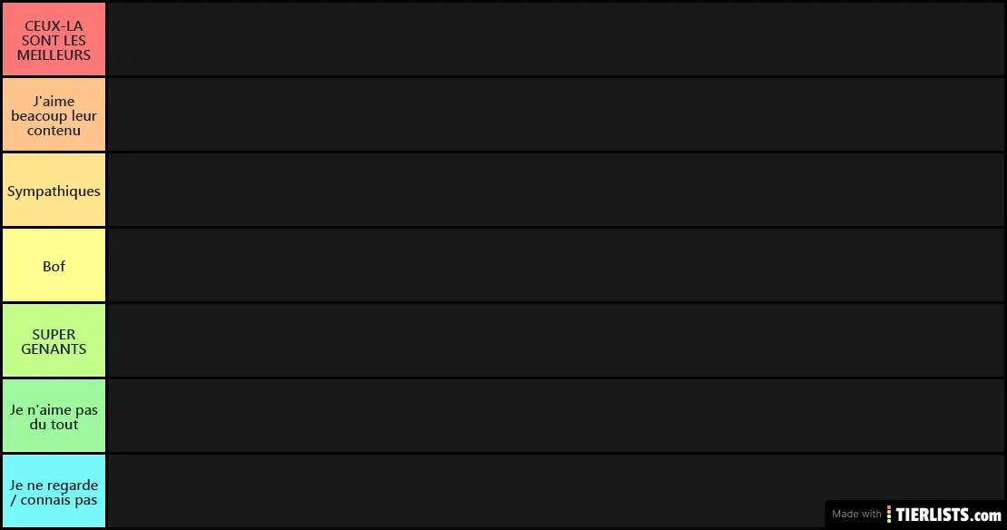 CACA TIERLIST YOUTUBEURS PAS DROLES PIPI 2