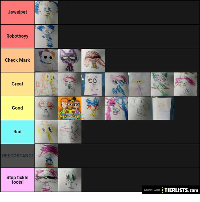 Cartoon feet Fetist teirlist