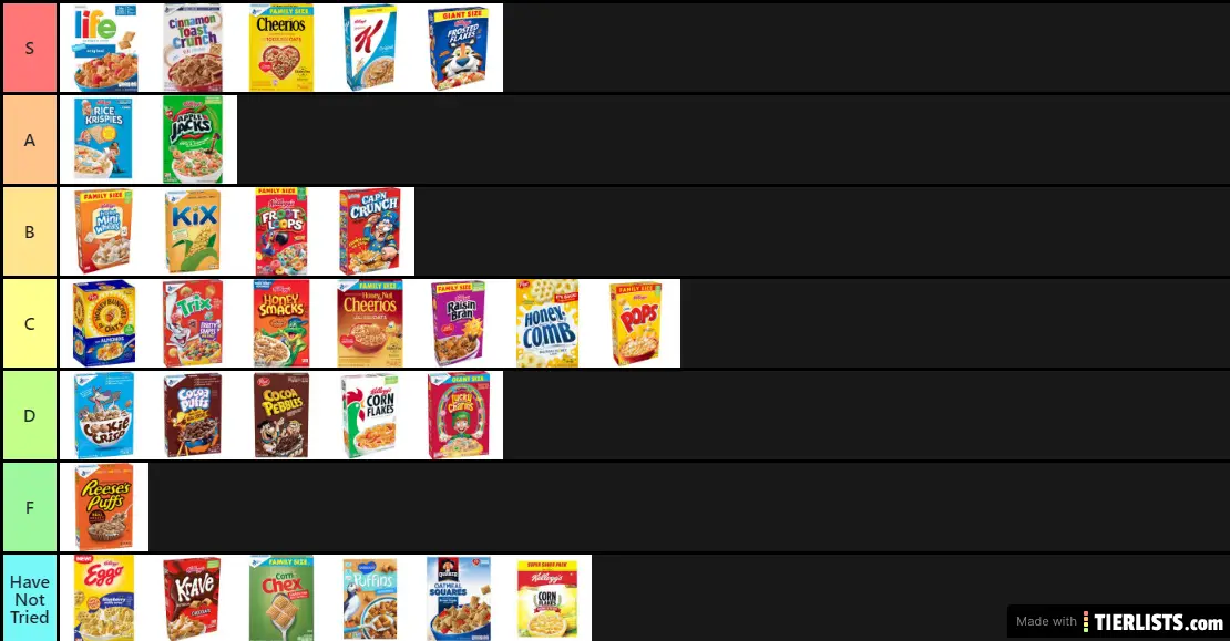 Cereal Tier List