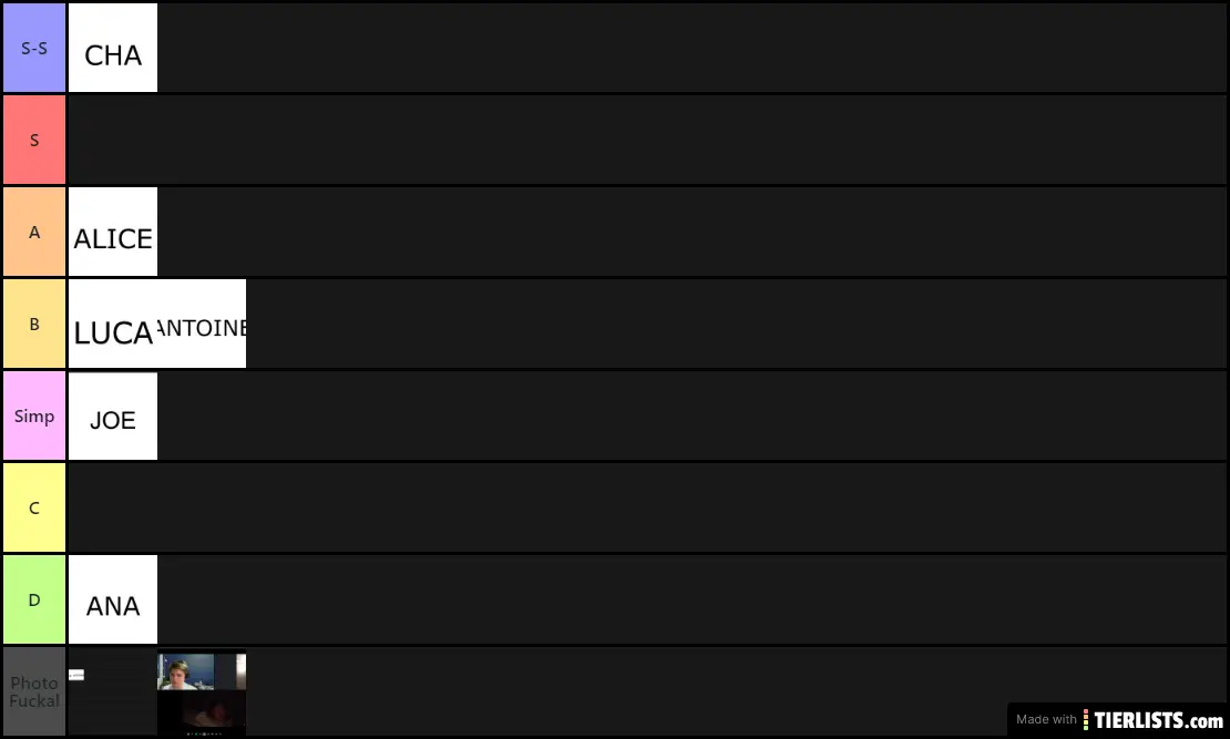COCK TIER LIST