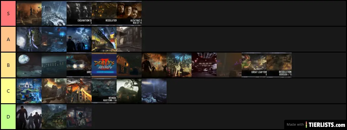 COD Zombies maps