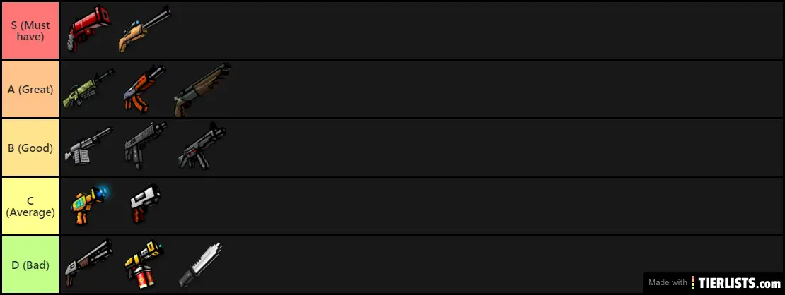 Deadly Games Weapon Tier List