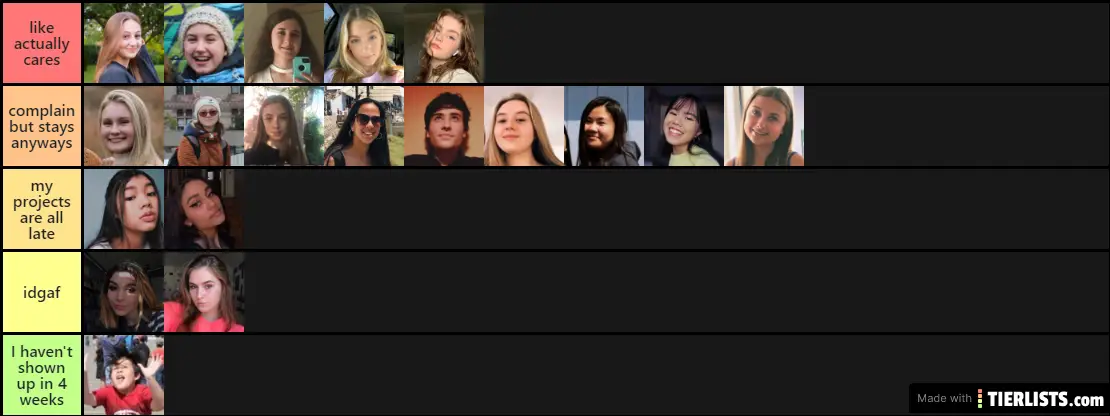 Dropout order for not giving a fuck