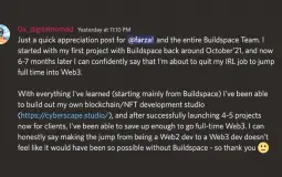 buildspace priorities