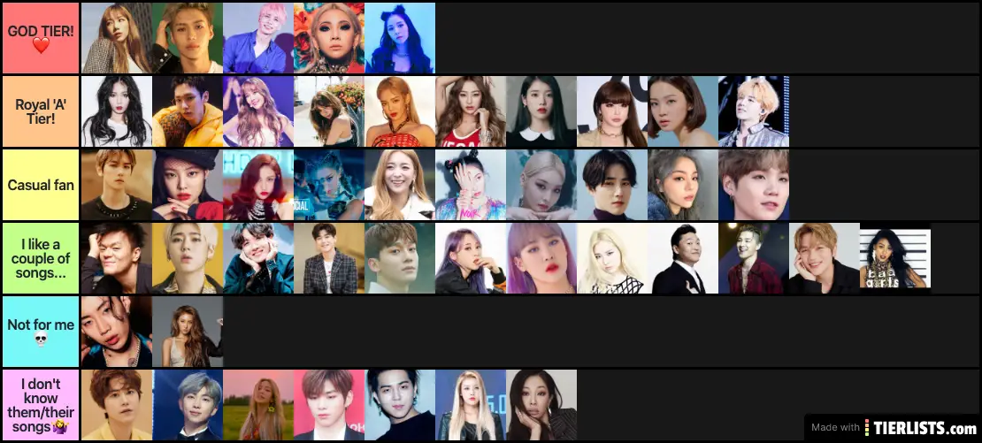 Finished Kpop Soloists