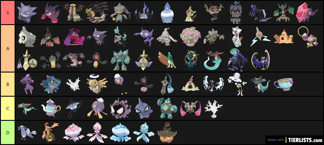 Ghost type pokemon