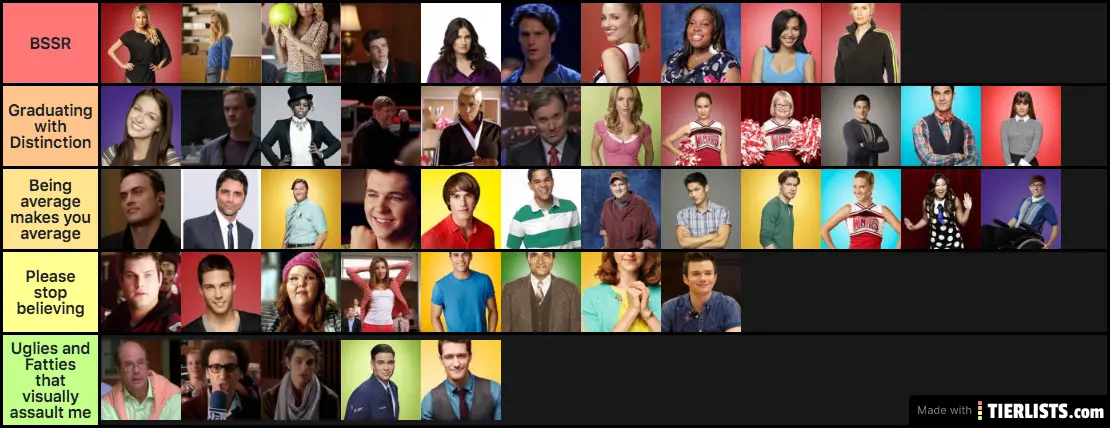Glee Glee Characters Tier
