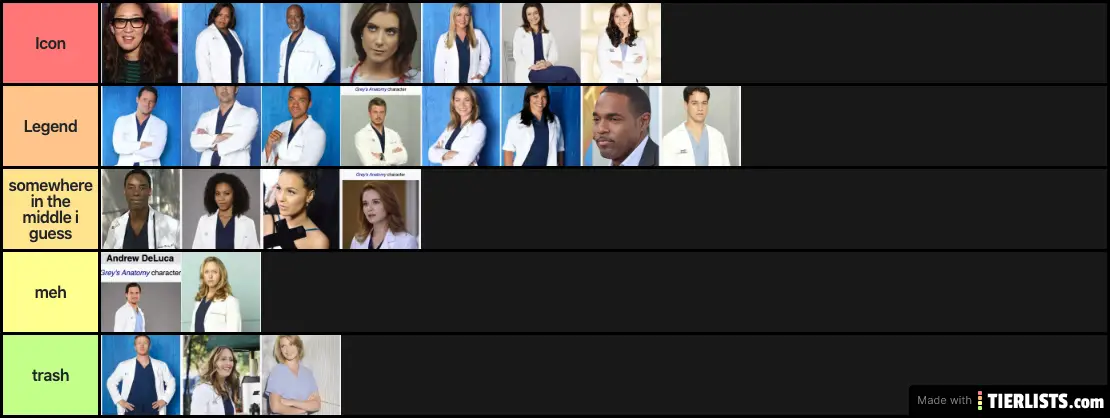 greys characters