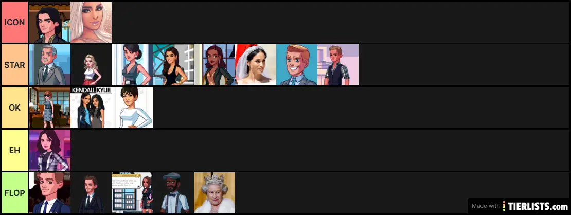 Kim Kardashian: Hollywood Characters
