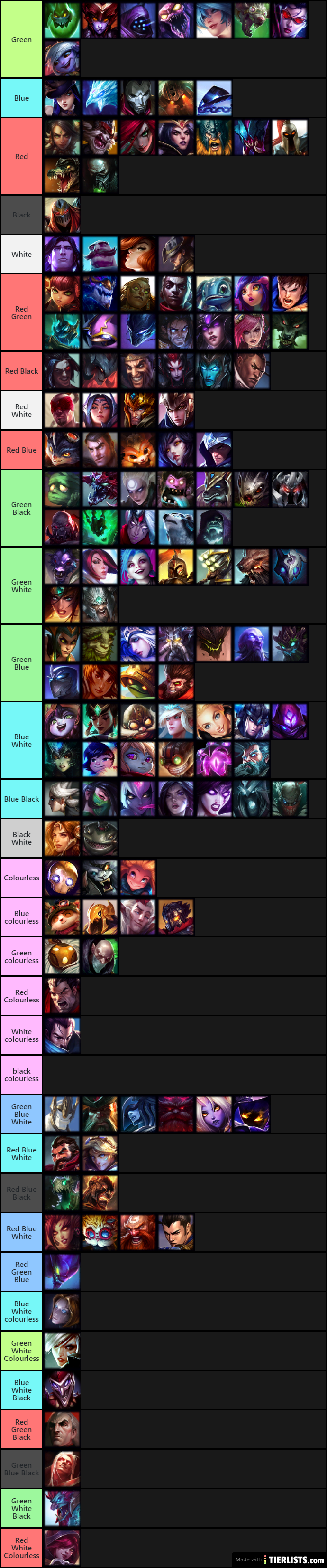 League of Legends MTG colours