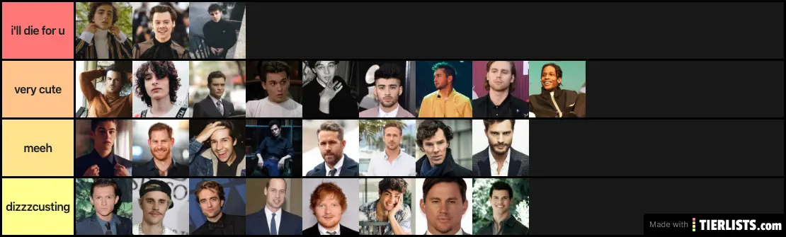 List of men I'd like to fuck or maybe not