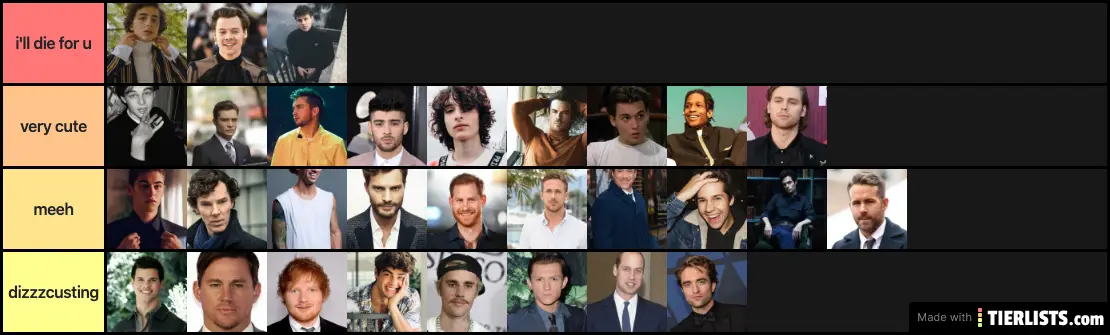 List of men I'd like to fuck or maybe not
