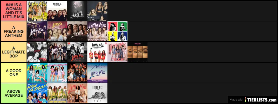 Little Mix Singles Ranked