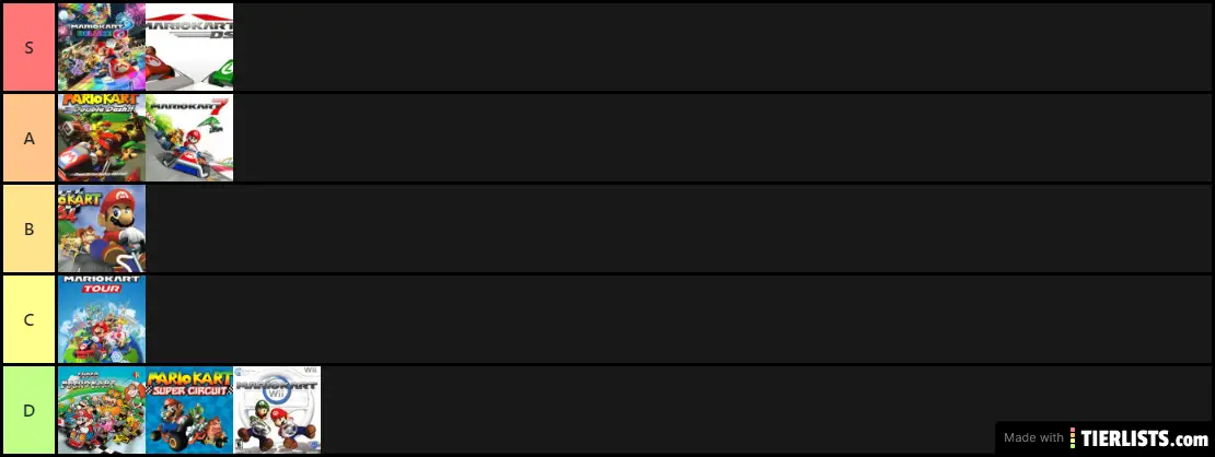 Mario Kart Games Tier List