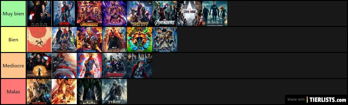 marvel películas