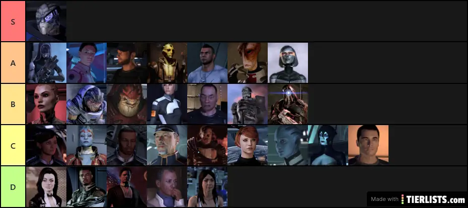 Mass Effect Tier List