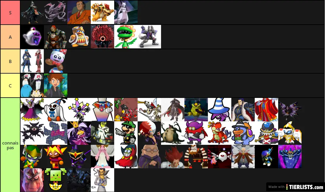 meilleur méchant de nintendo
