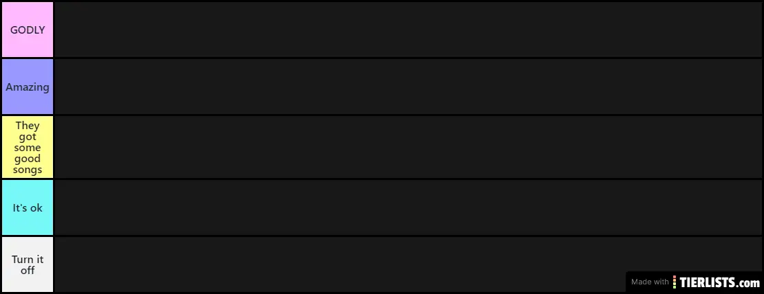 MUSIC TIER LISTTTTT