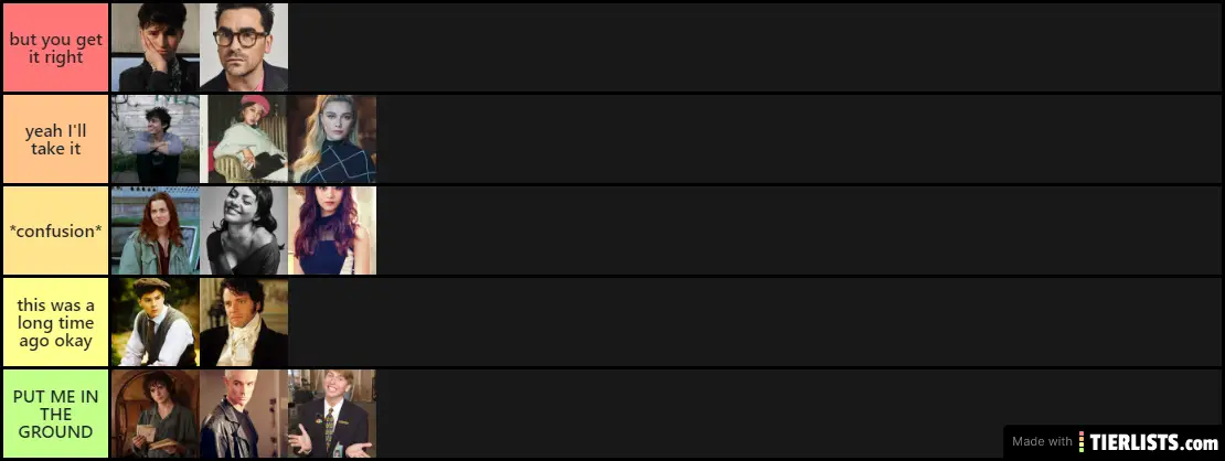 my celebrity/character crushes