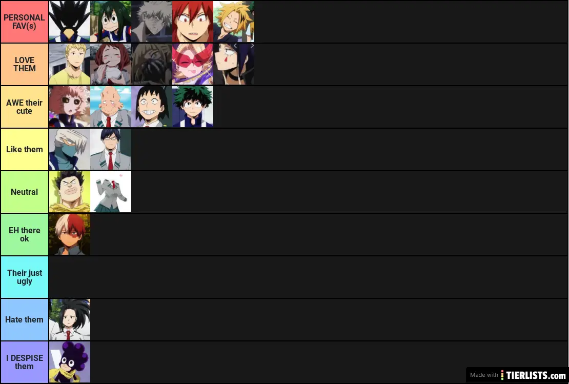 my opinion on 1a class (and toga didn't mean to add her UGH)
