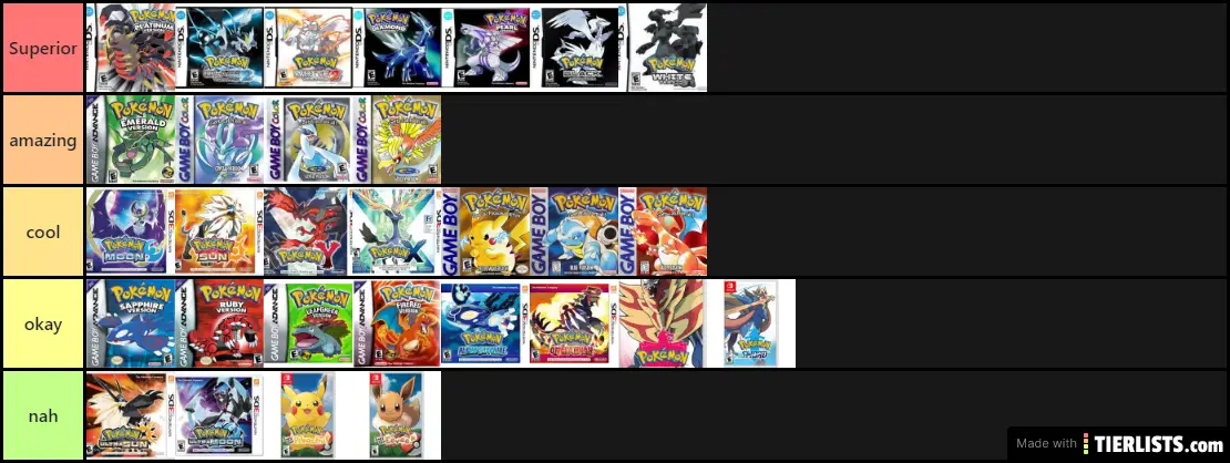 My Pokemon Games Rank