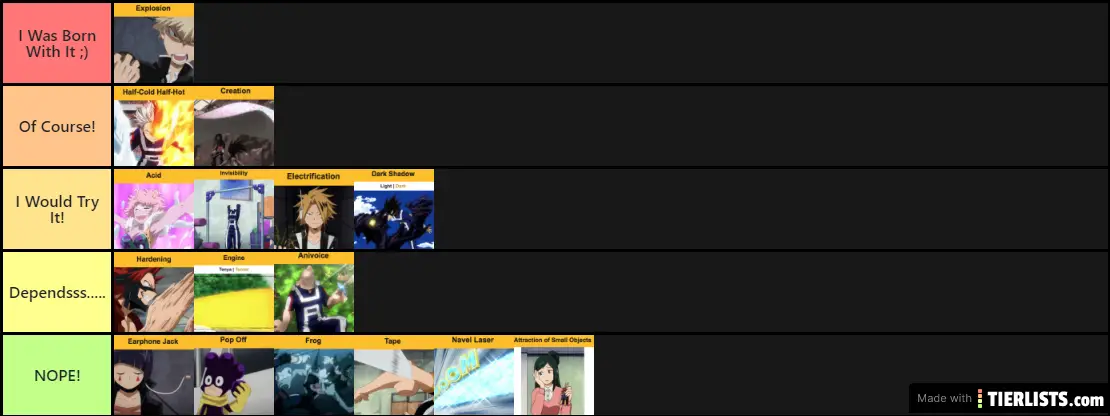 my quirk opinion