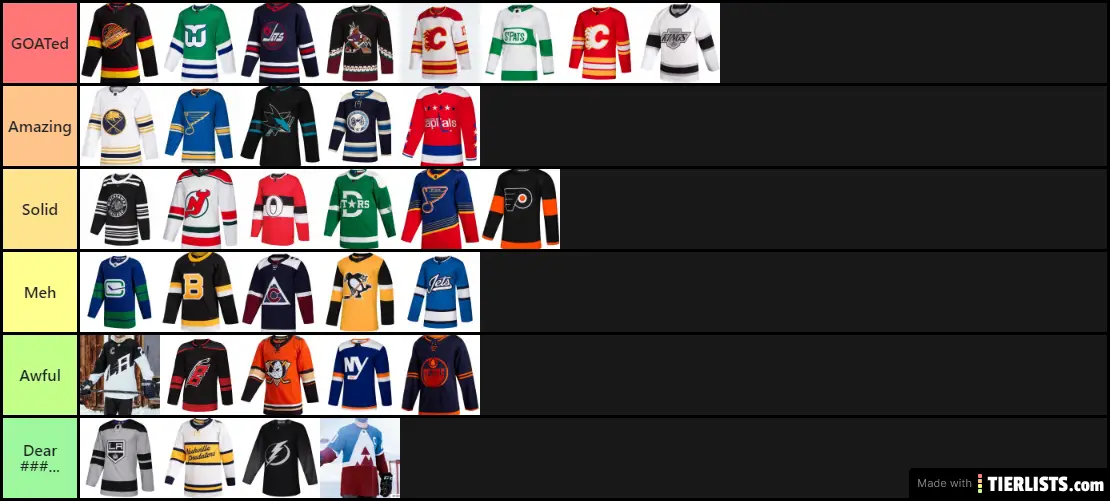 NHL Adidas Alternate Jerseys 2019-2020