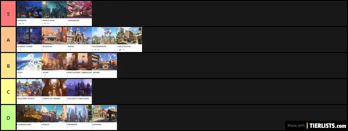 Overwatch Maps (Competitive Role Queue)