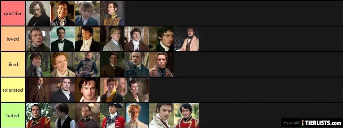 period drama men tier list