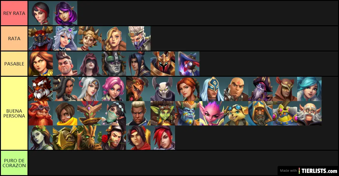 PERSONAJES MAS RATA DEL PALADINS