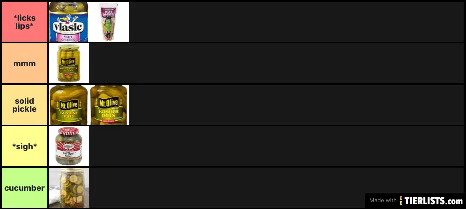 Pickle tier list