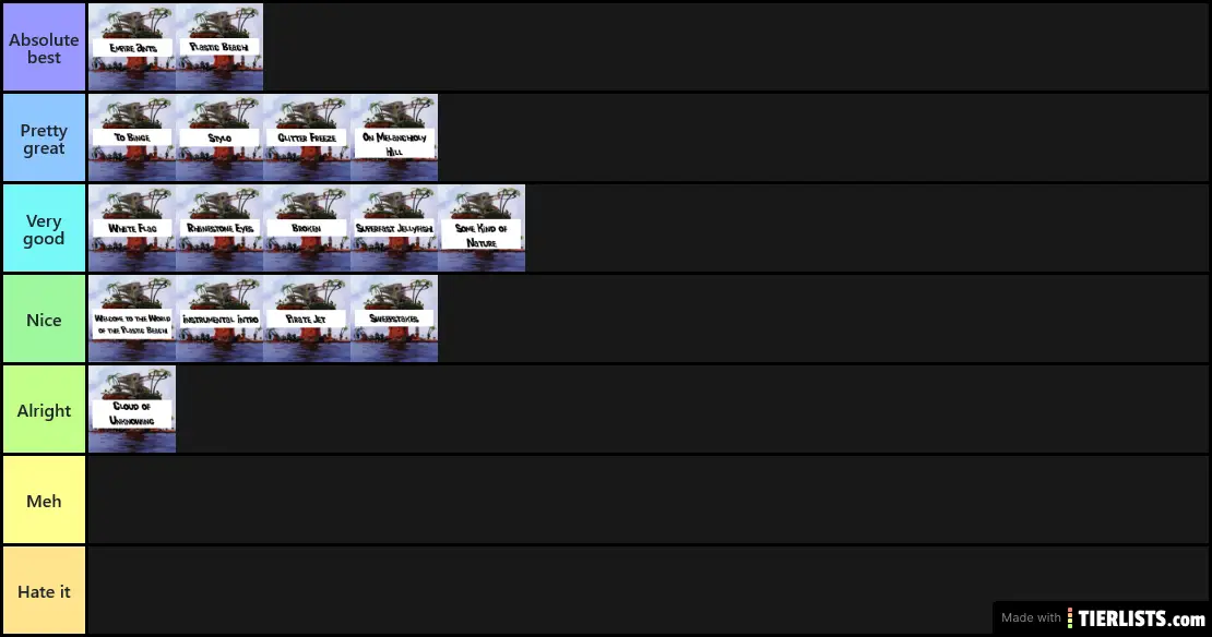Plastic Beach Tracks