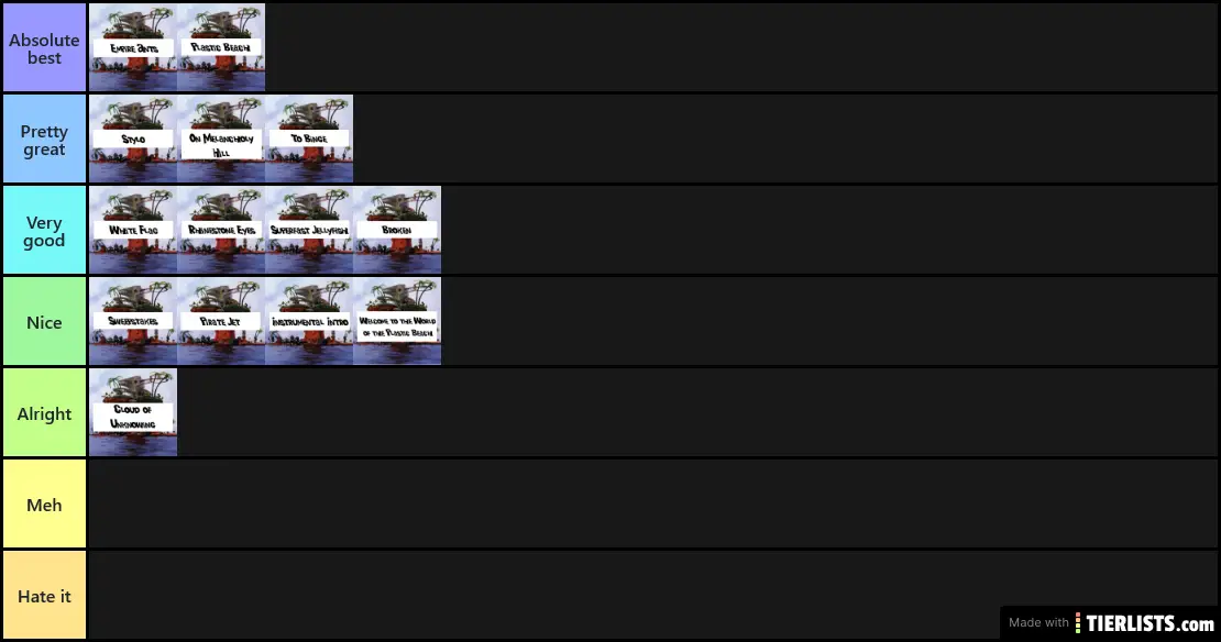 Plastic Beach Tracks