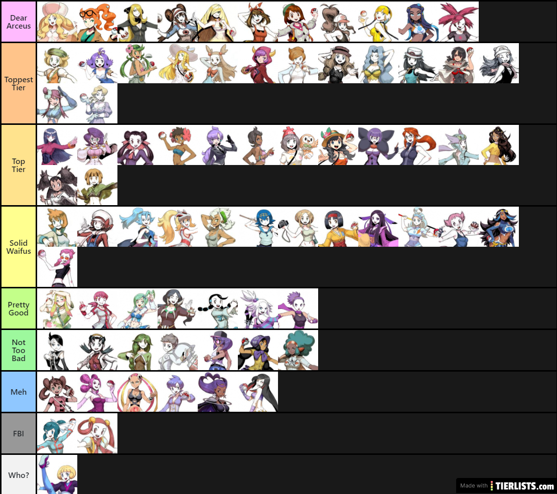 Pokegirl Tier List