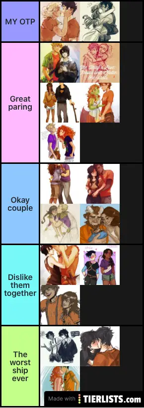 Rick Riordan Character Ships