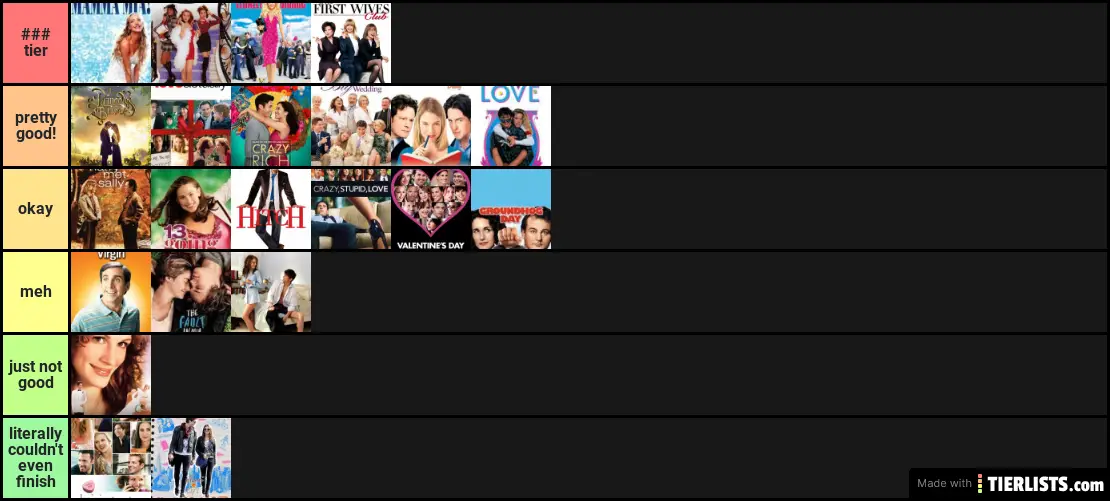 rom coms ive seen lol
