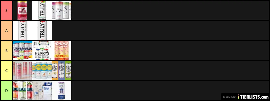 seltzer tier list
