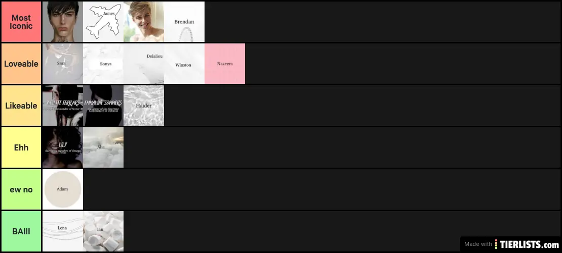 Shatter me characters
